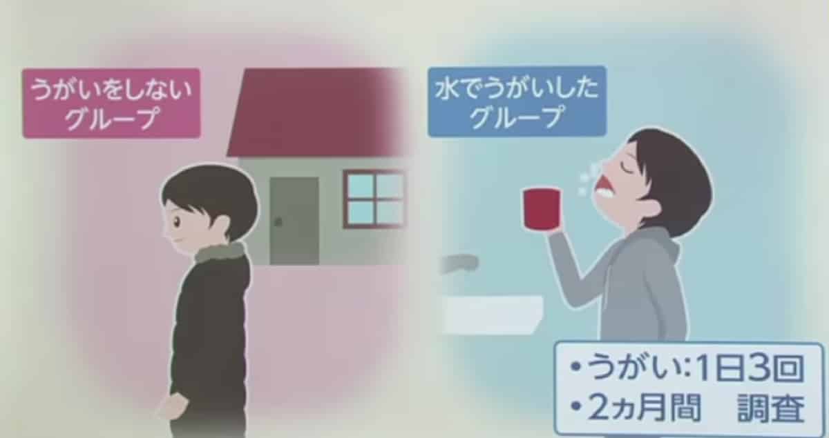 うがいの効果をみた実験